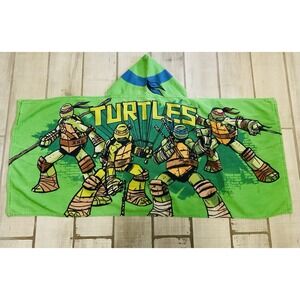 Vintage Hooded Teenage Mutant Ninja Turtles TMNT Towel Beach Bath Nickelodeon 45